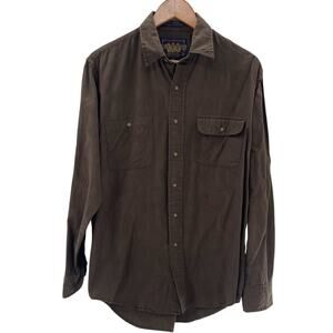 Ralph Lauren Vintage 100% Cotton Chocolate Brown Paisley Casual Shirt 16 34-36